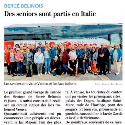 Voyage italie article le maine libre 3 juin 2025